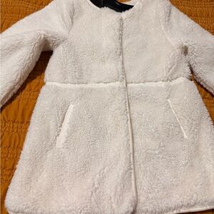 Janie and Jack Plush White Puffer Jacket